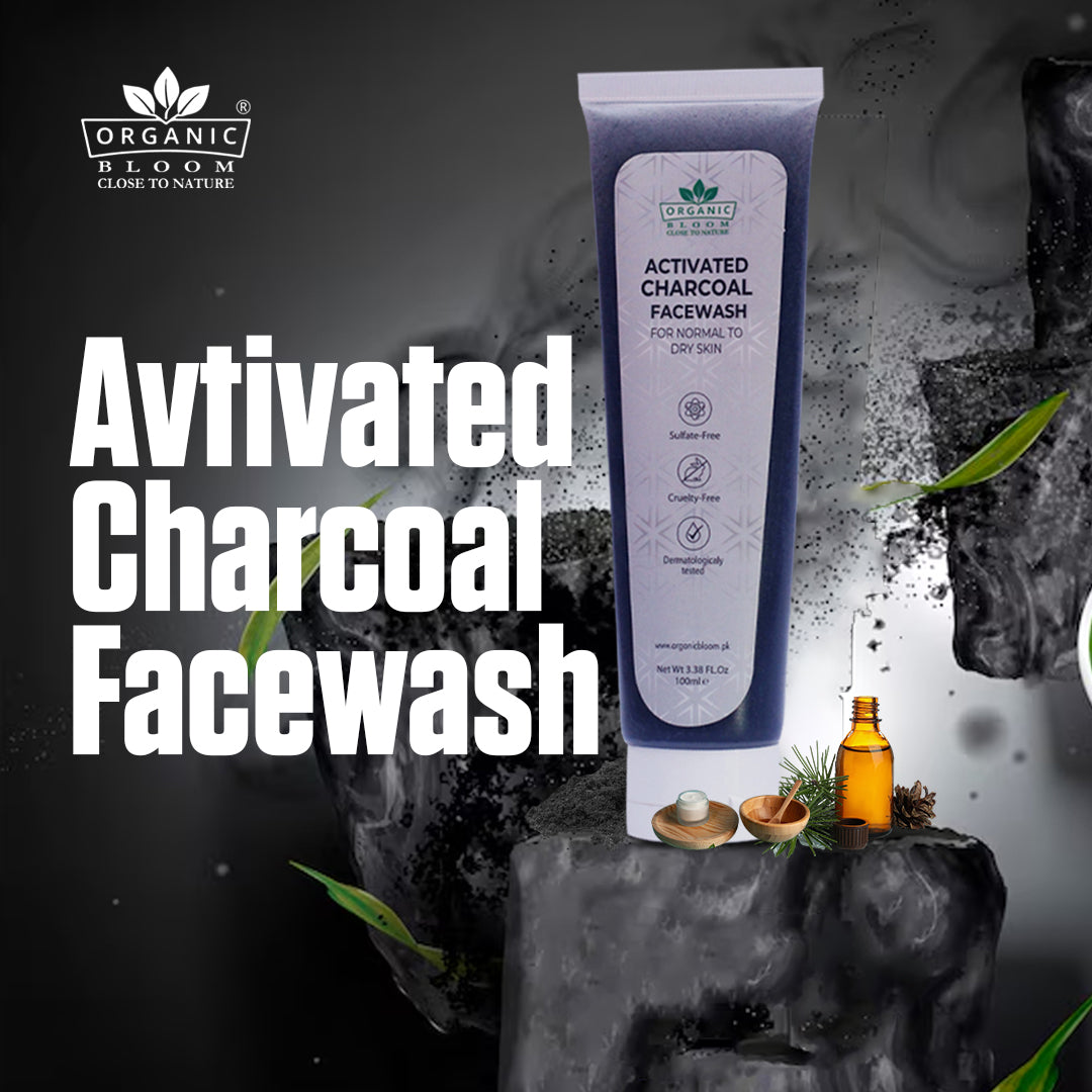 ACTIVATED CHARCOAL FACEWASH FOR NORMAL TO DRY SKIN - Organicbloom.pk