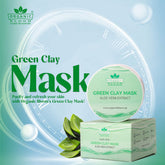 LACTIC ACID - GREEN CLAY MASK - ALOE VERA EXTRACT - Organicbloom.pk