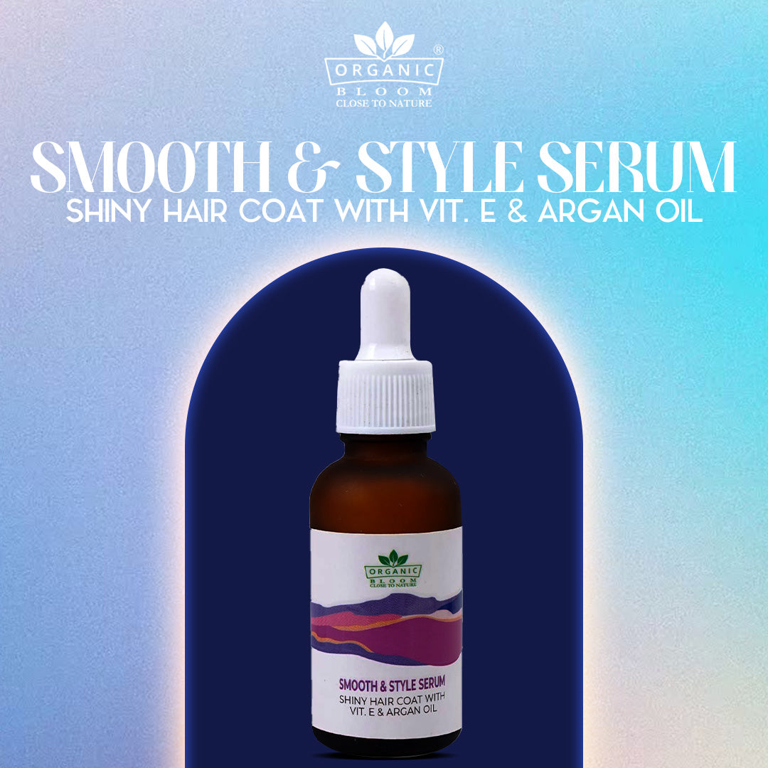 SMOOTH & STYLE SERUM SHINY HAIR COAT WITH VIT. E & ARGAN OIL - Organicbloom.pk