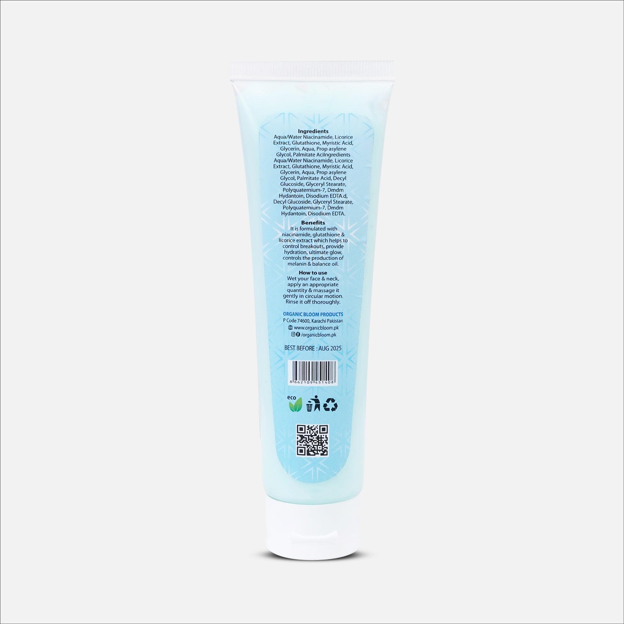 NIACINAMIDE LICORICE EXTRACT CREAMY FACE CLEANSER FOR ALL SKIN TYPES