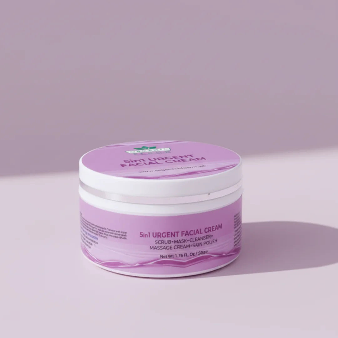 5in1 URGENT FACIAL CREAM - SCRUB + MASK + CLEANSER + MASSAGE CREAM + SKIN POLISH