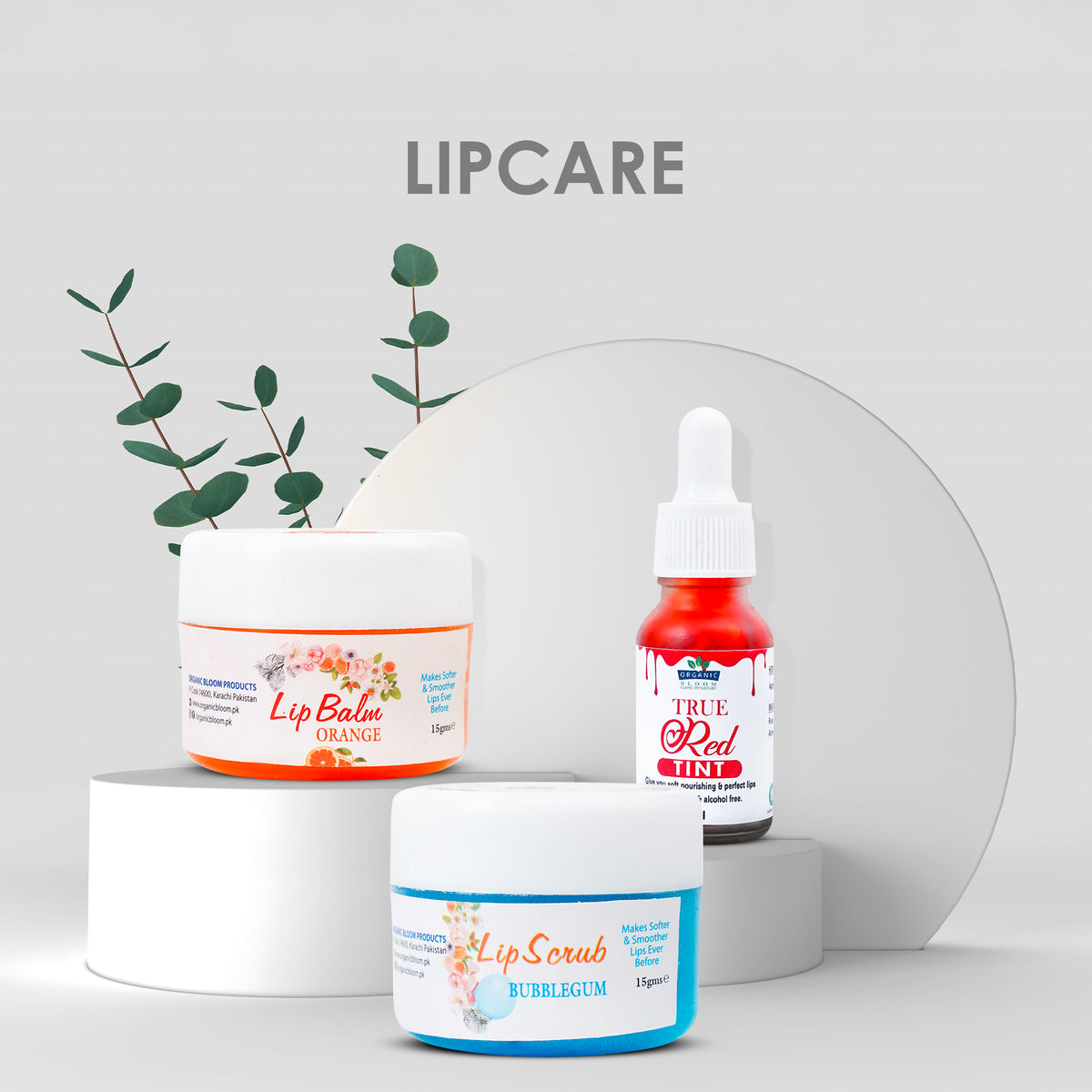 Lipcare ( Lipbalm+ Lip scrub+ tint)