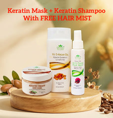 Keratin Mask + Argan Oil Keratin Shampoo With FREE Anti-Frizz Hair Mist