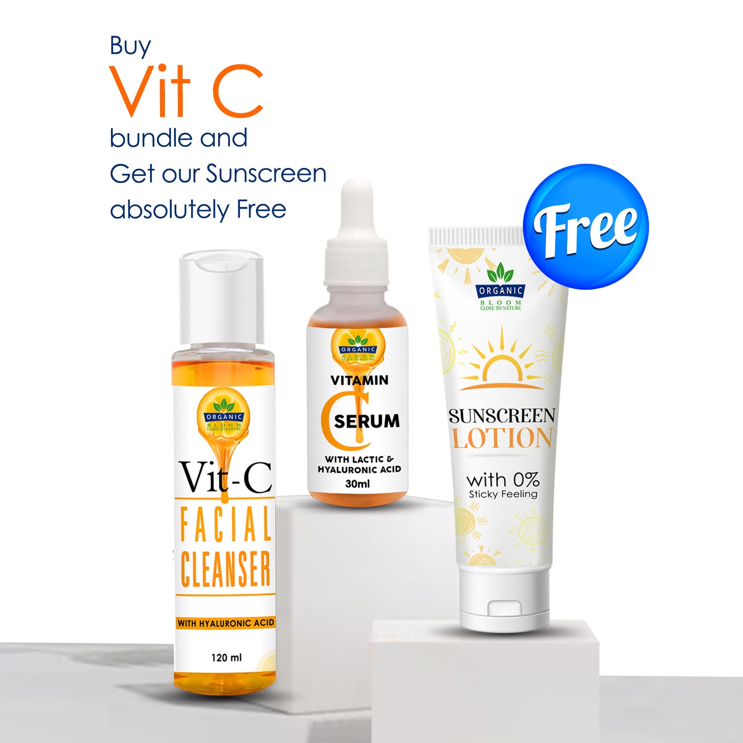 Organic Bloom Vitamin C Deal with Sunscreen  Lotion Free