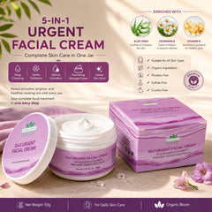 5in1 URGENT FACIAL CREAM - SCRUB + MASK + CLEANSER + MASSAGE CREAM + SKIN POLISH