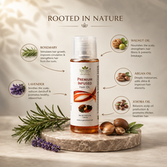 PREMIUM INFUSED HAIR OIL - ELIMINATES DANDRUFF & HAIR GROWTH