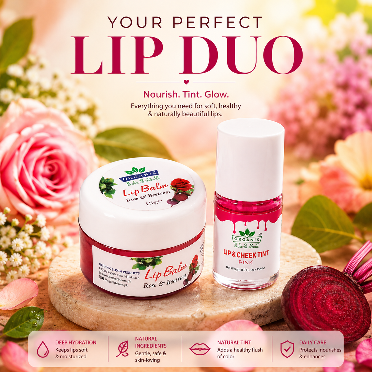 Lip Tint + Lip Balm set